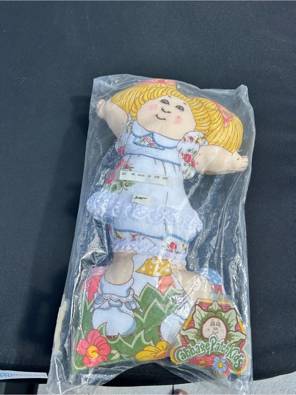 CABBAGE PATCH Blonde Fabric Doll - White & Yellow Outfit pillow